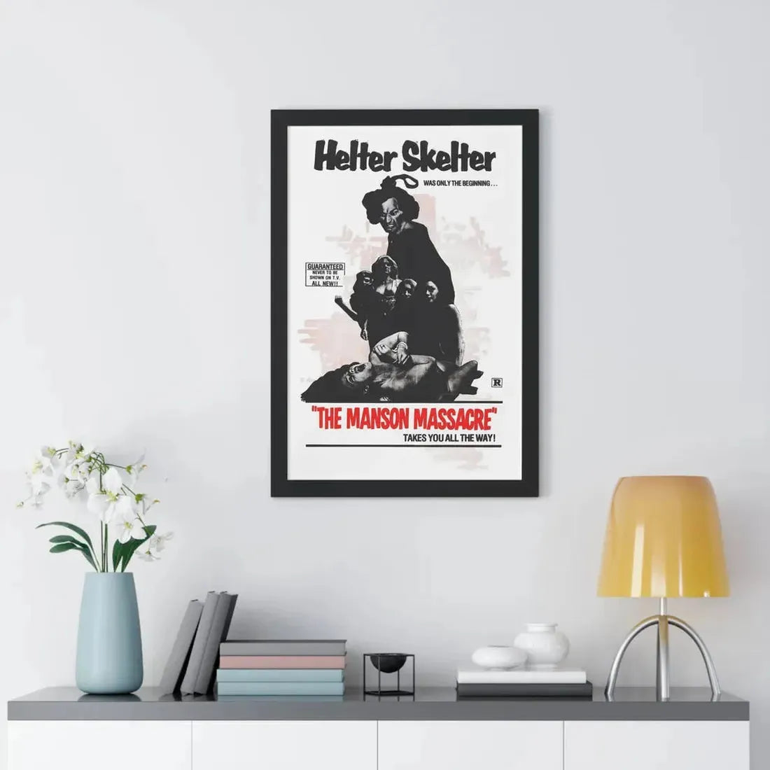 THE MANSON MASSACRE (THE CULT) 1971 - Framed Movie Poster - The Sticker Space