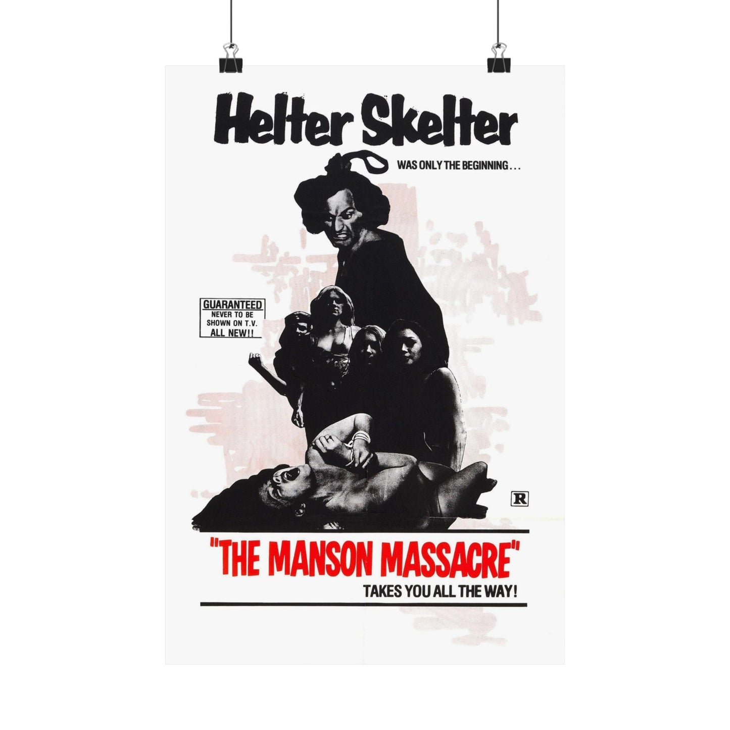 THE MANSON MASSACRE (THE CULT) 1971 - Paper Movie Poster-12″ x 18″-The Sticker Space