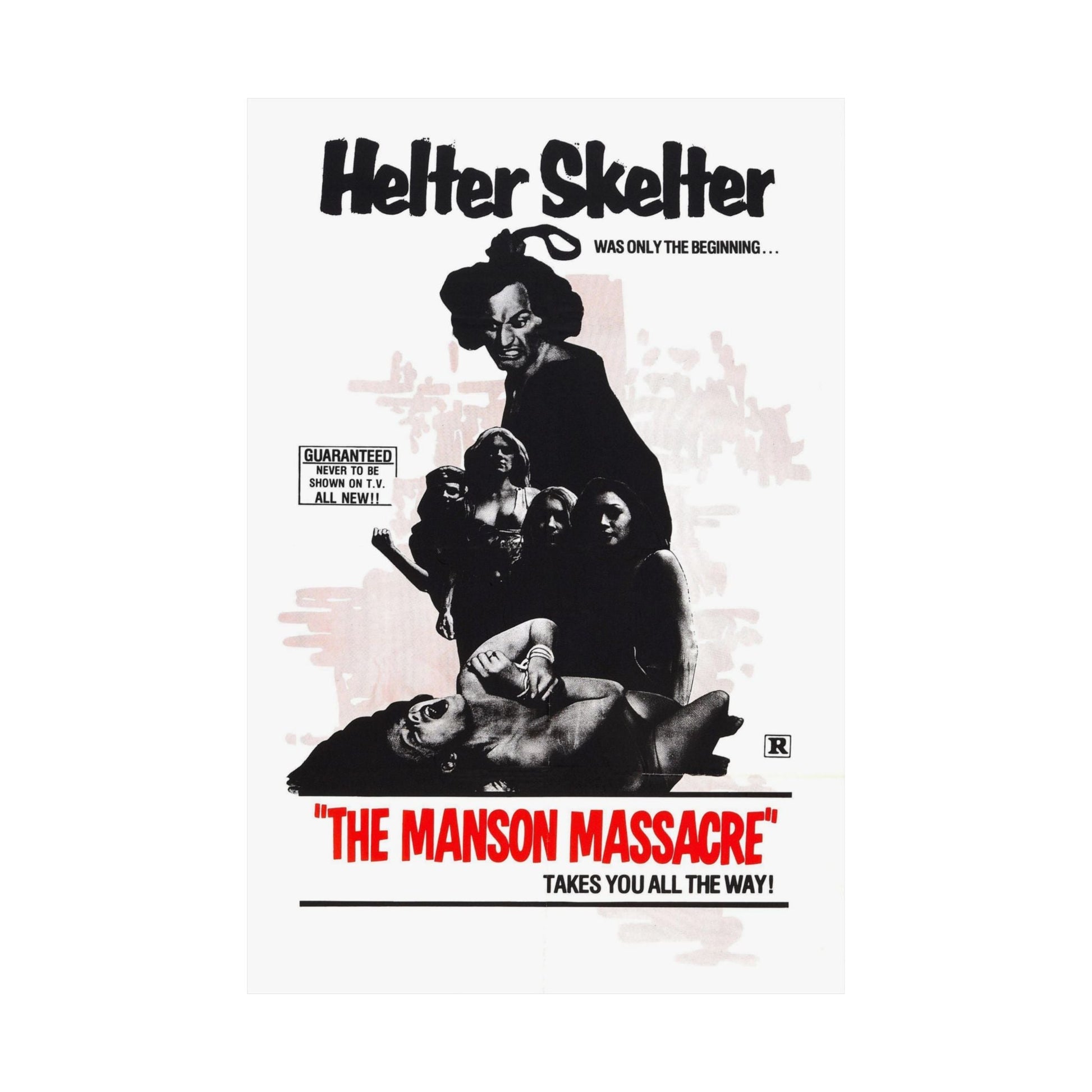 THE MANSON MASSACRE (THE CULT) 1971 - Paper Movie Poster-The Sticker Space