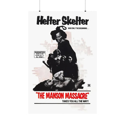 THE MANSON MASSACRE (THE CULT) 1971 - Paper Movie Poster 36" x 54" Matte - The Sticker Space