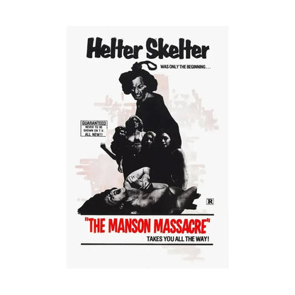 THE MANSON MASSACRE (THE CULT) 1971 - Paper Movie Poster - The Sticker Space