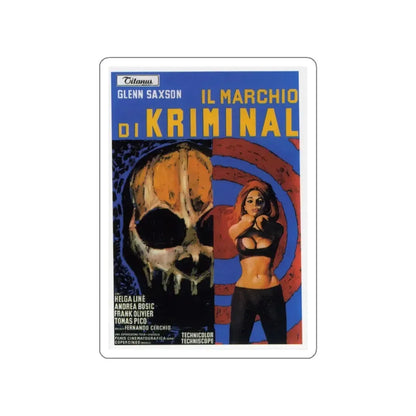THE MARK OF KRIMINAL 1968 Movie Poster STICKER Vinyl Die-Cut Decal 6 Inch - The Sticker Space