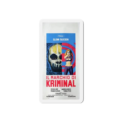 THE MARK OF KRIMINAL (ITALIAN) 1968 Movie Poster - Refrigerator Magnet 4 Inch Die-Cut - The Sticker Space
