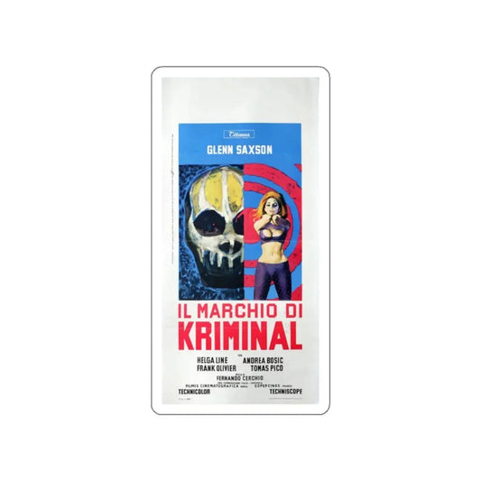 THE MARK OF KRIMINAL (ITALIAN) 1968 Movie Poster STICKER Vinyl Die-Cut Decal 2 Inch - The Sticker Space