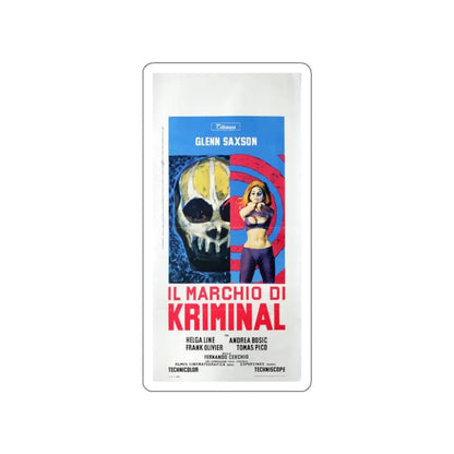 THE MARK OF KRIMINAL (ITALIAN) 1968 Movie Poster STICKER Vinyl Die-Cut Decal 2 Inch - The Sticker Space