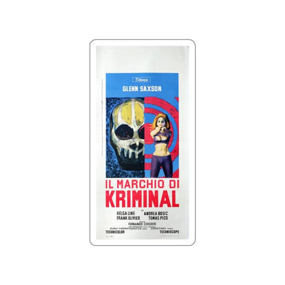 THE MARK OF KRIMINAL (ITALIAN) 1968 Movie Poster STICKER Vinyl Die-Cut Decal 3 Inch - The Sticker Space