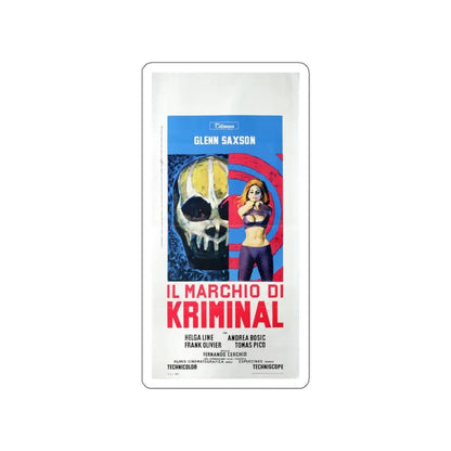 THE MARK OF KRIMINAL (ITALIAN) 1968 Movie Poster STICKER Vinyl Die-Cut Decal 4 Inch - The Sticker Space