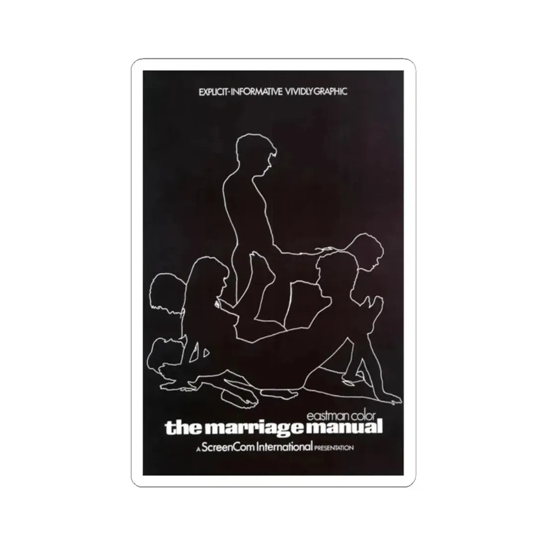 THE MARRIAGE MANUAL 1970 Movie Poster - STICKER Vinyl Kiss-Cut Decal 2 Inch White - The Sticker Space