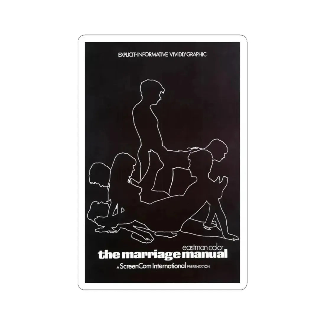 THE MARRIAGE MANUAL 1970 Movie Poster - STICKER Vinyl Kiss-Cut Decal 6 Inch White - The Sticker Space