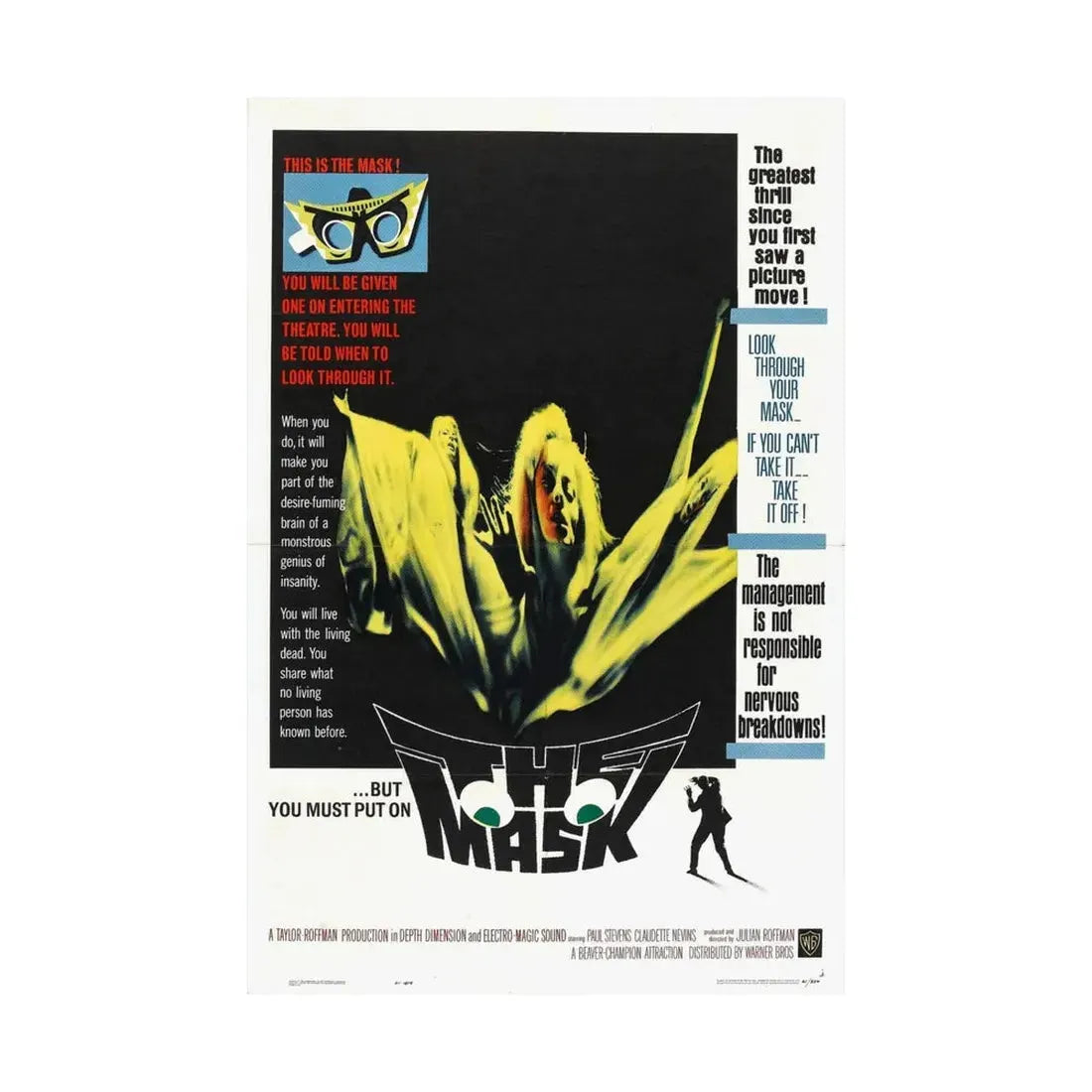 THE MASK 1961 - Paper Movie Poster - The Sticker Space