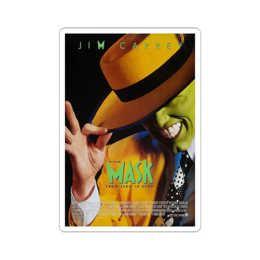 The Mask 1994 Movie Poster - STICKER Vinyl Kiss-Cut Decal 2 Inch White - The Sticker Space