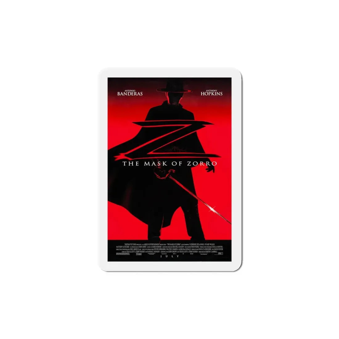 The Mask of Zorro 1998 Movie Poster Refrigerator Magnet 6 Inch - The Sticker Space
