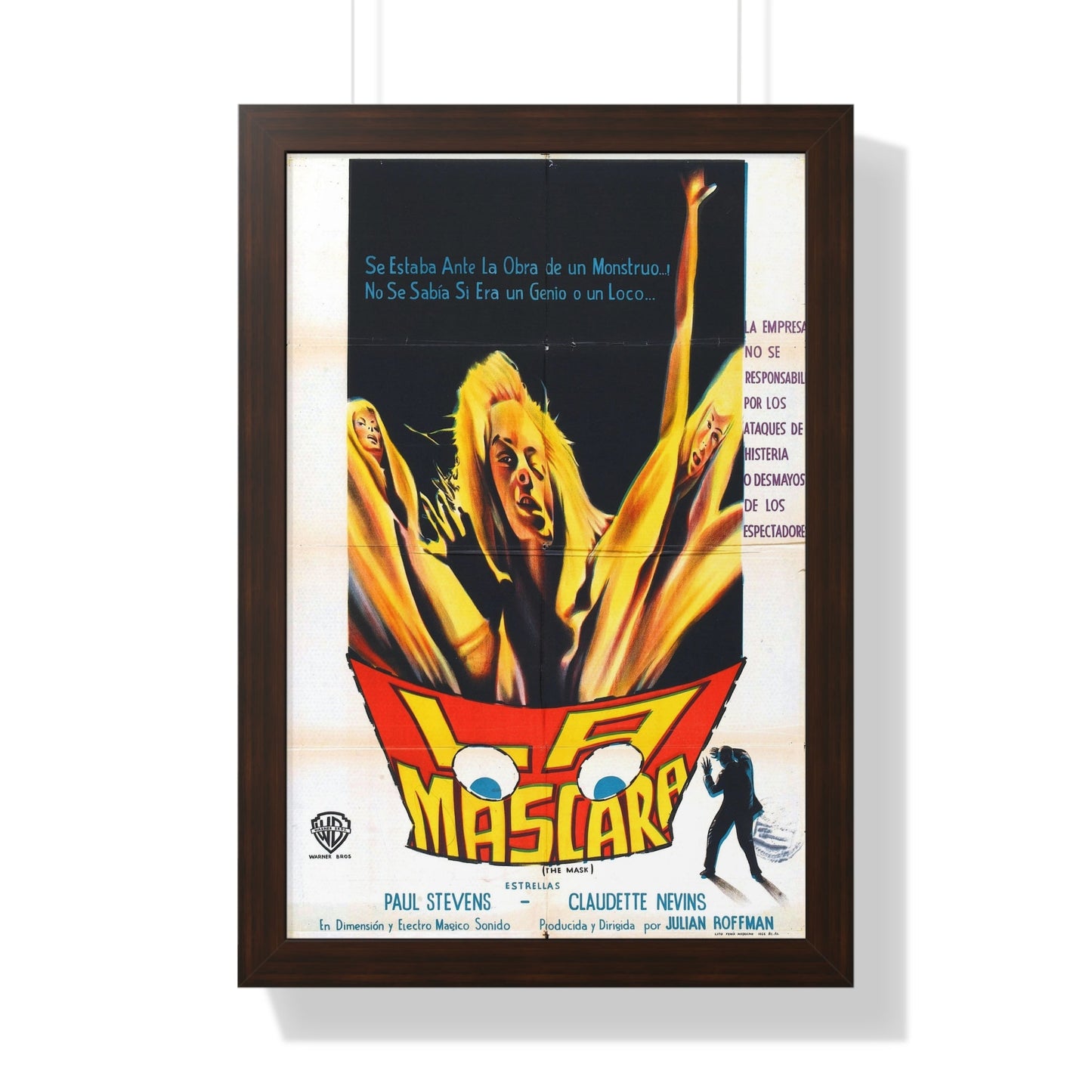 THE MASK (SPANISH) 1961 - Framed Movie Poster-16″ x 24″-The Sticker Space