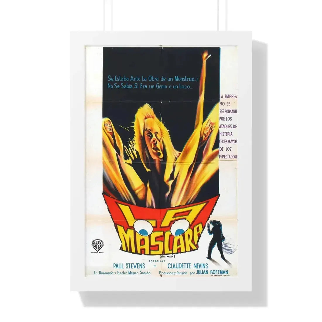 THE MASK (SPANISH) 1961 - Framed Movie Poster 16″ x 24″ White - The Sticker Space