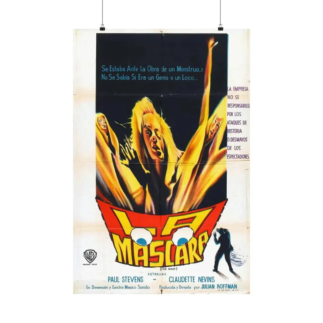 THE MASK (SPANISH) 1961 - Paper Movie Poster 24″ x 36″ Matte - The Sticker Space
