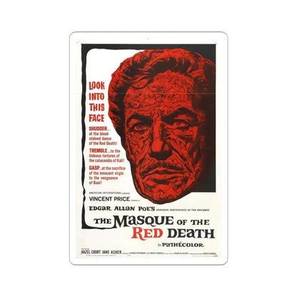 THE MASQUE OF THE RED DEATH 1964 Movie Poster - STICKER Vinyl Kiss-Cut Decal 6 Inch White - The Sticker Space