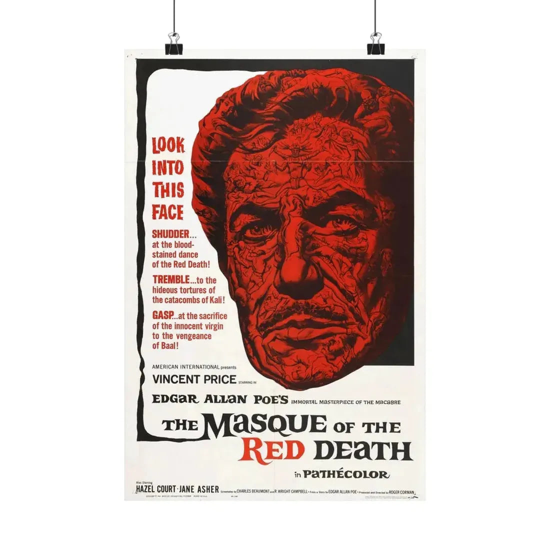 THE MASQUE OF THE RED DEATH 1964 - Paper Movie Poster 12″ x 18″ Matte - The Sticker Space