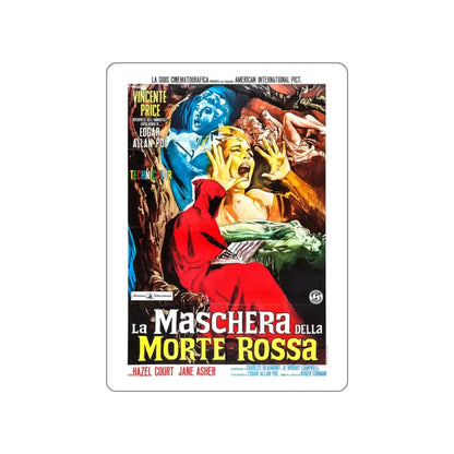 THE MASQUE OF THE RED DEATH (ITALIAN) 1964 Movie Poster STICKER Vinyl Die-Cut Decal 3 Inch - The Sticker Space