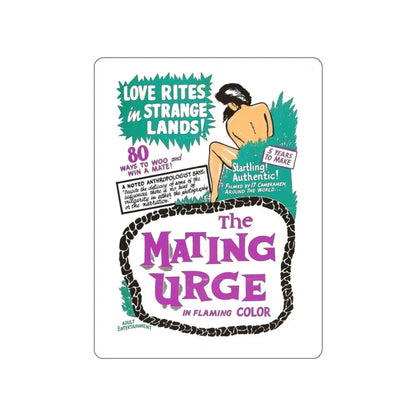 THE MATING URGE 1959 Movie Poster STICKER Vinyl Die-Cut Decal 3 Inch - The Sticker Space