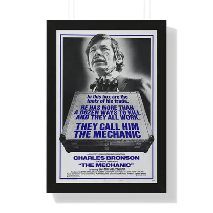 THE MECHANIC 1972 - Framed Movie Poster 16″ x 24″ Black - The Sticker Space