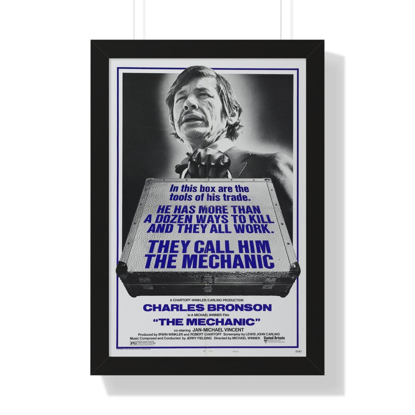 THE MECHANIC 1972 - Framed Movie Poster-16″ x 24″-The Sticker Space