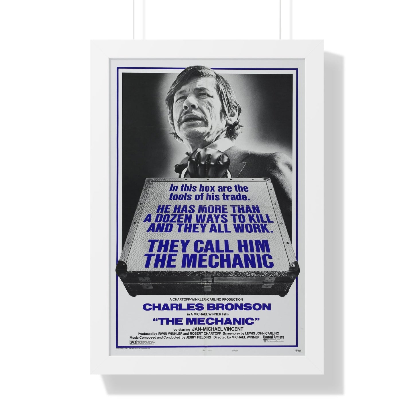 THE MECHANIC 1972 - Framed Movie Poster-16″ x 24″-The Sticker Space