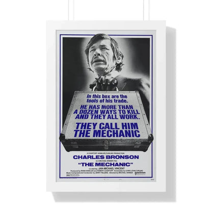 THE MECHANIC 1972 - Framed Movie Poster 16″ x 24″ White - The Sticker Space