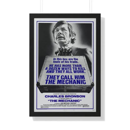 THE MECHANIC 1972 - Framed Movie Poster 20" x 30" Black - The Sticker Space
