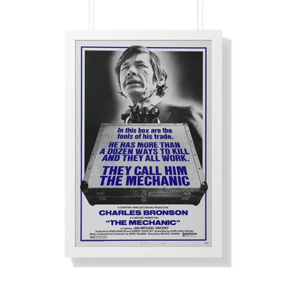 THE MECHANIC 1972 - Framed Movie Poster 20" x 30" White - The Sticker Space