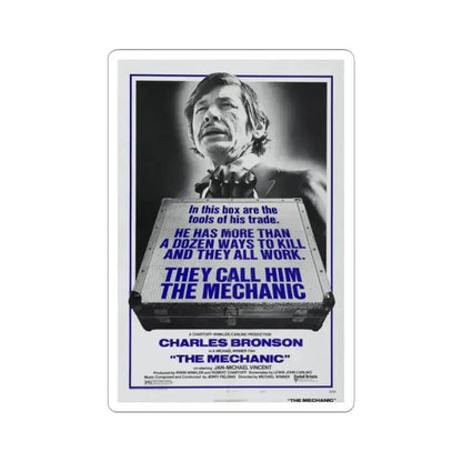 THE MECHANIC 1972 Movie Poster - STICKER Vinyl Kiss-Cut Decal 2 Inch White - The Sticker Space