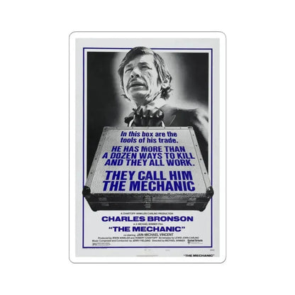 THE MECHANIC 1972 Movie Poster - STICKER Vinyl Kiss-Cut Decal 4 Inch White - The Sticker Space