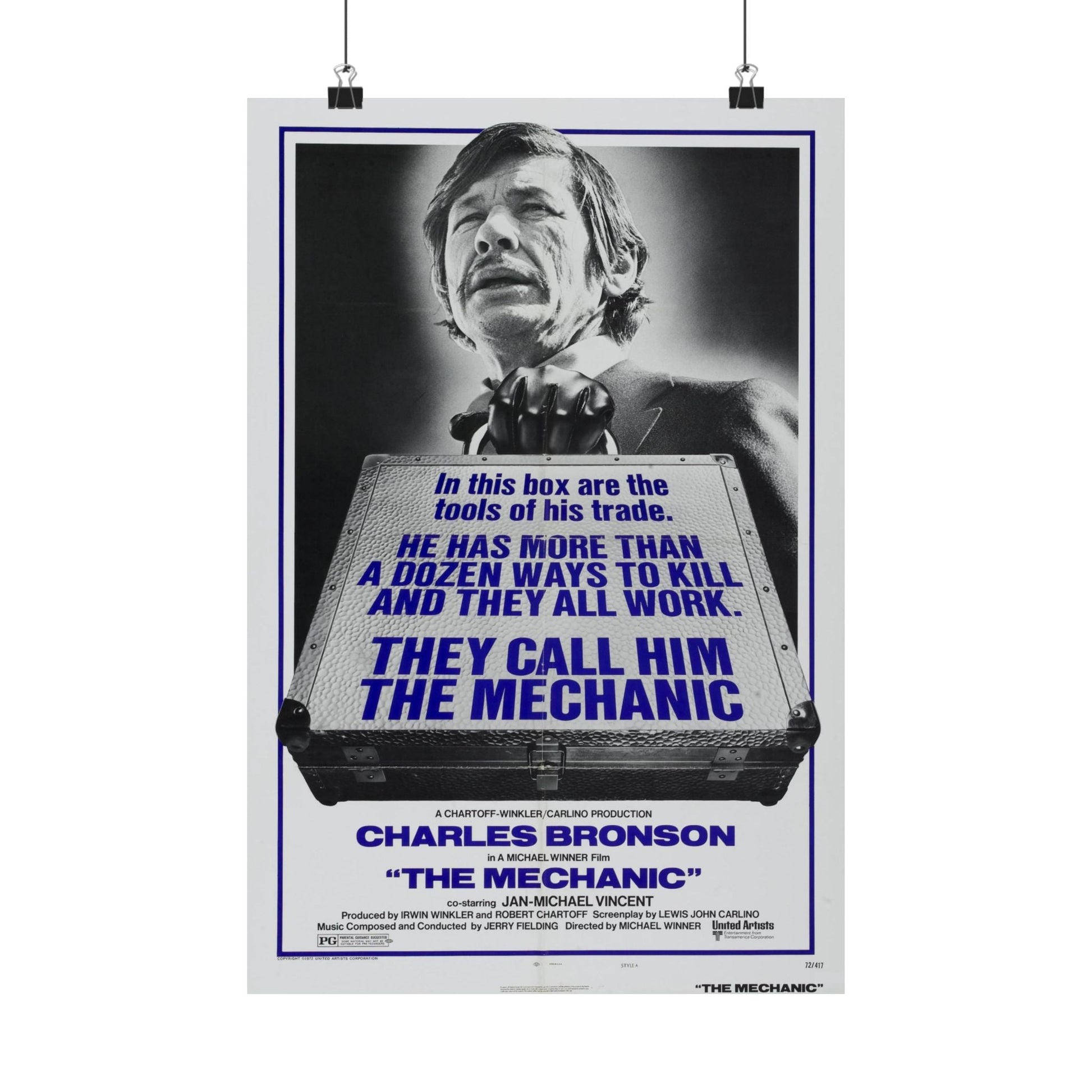 THE MECHANIC 1972 - Paper Movie Poster-12″ x 18″-The Sticker Space