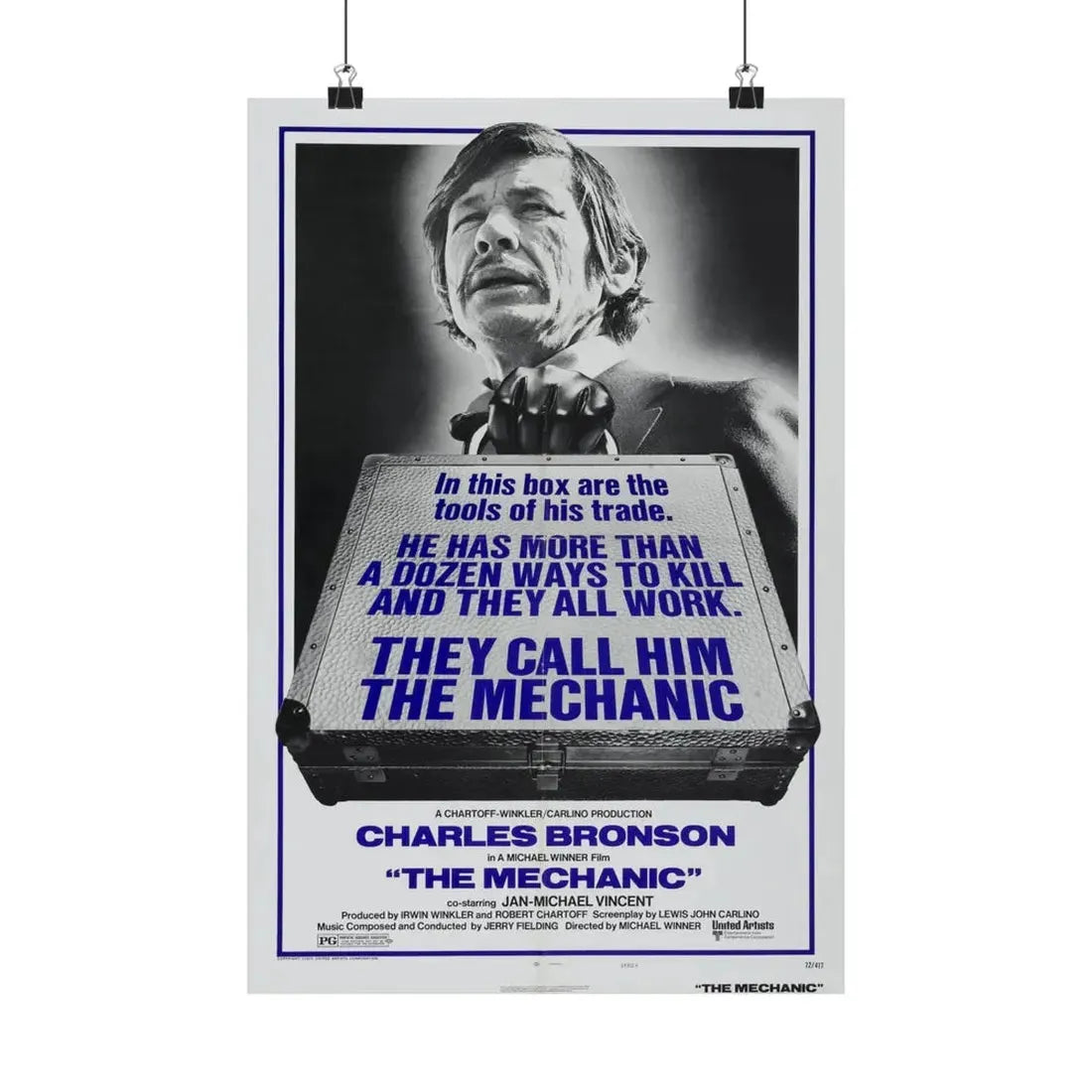 THE MECHANIC 1972 - Paper Movie Poster 12″ x 18″ Matte - The Sticker Space
