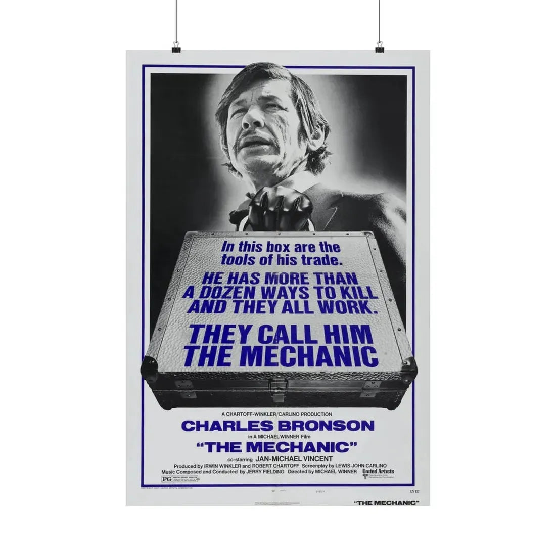 THE MECHANIC 1972 - Paper Movie Poster 24″ x 36″ Matte - The Sticker Space