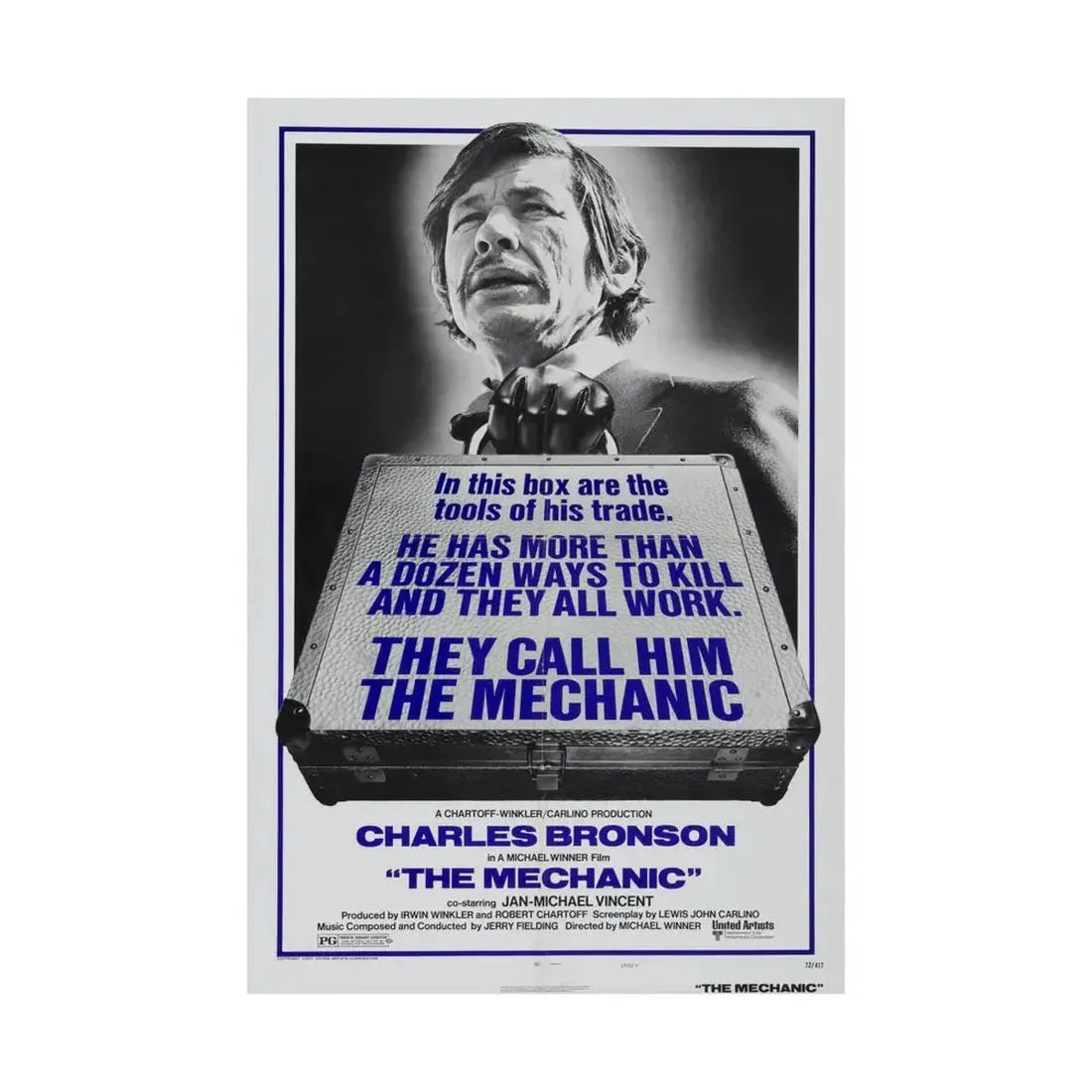 THE MECHANIC 1972 - Paper Movie Poster - The Sticker Space