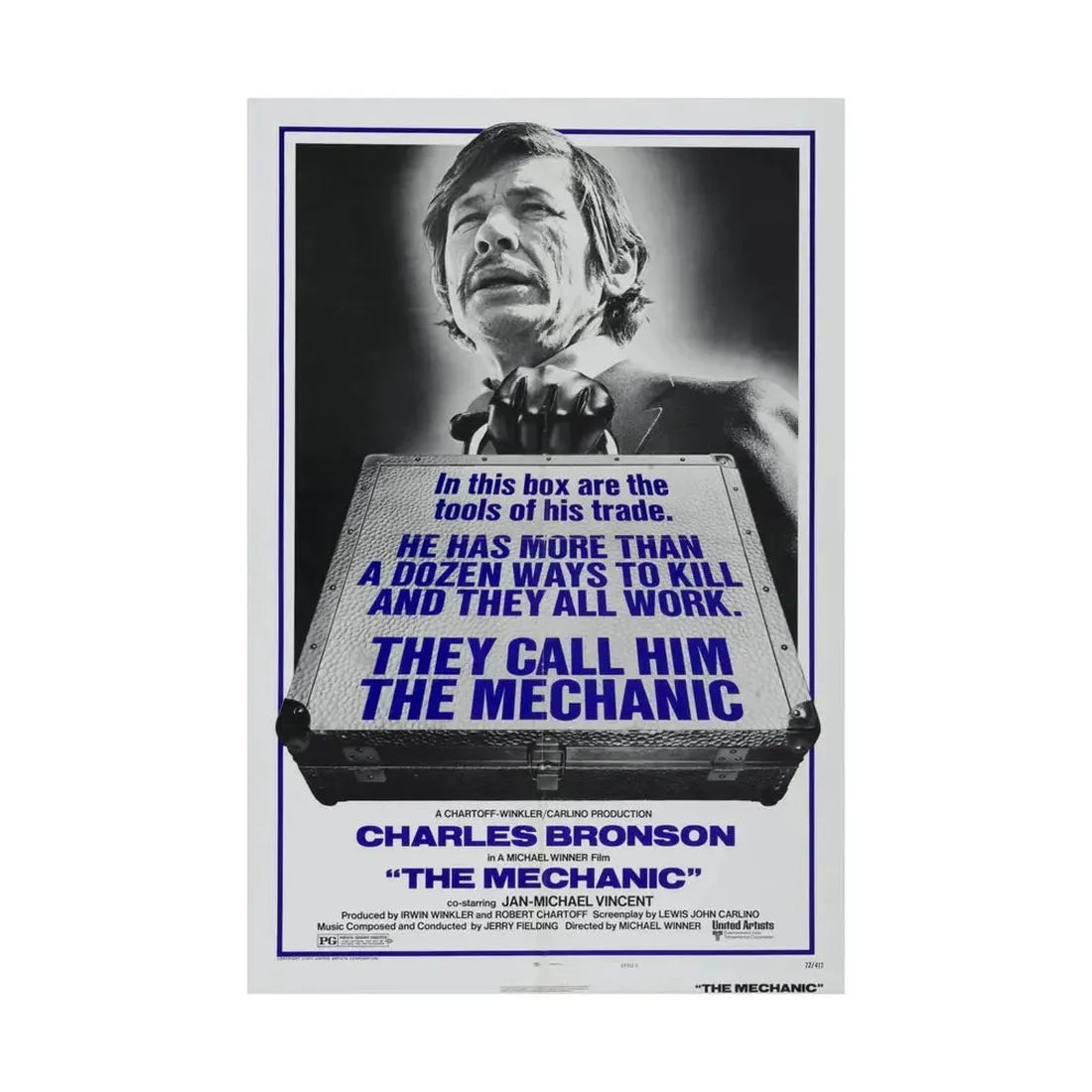 THE MECHANIC 1972 - Paper Movie Poster - The Sticker Space