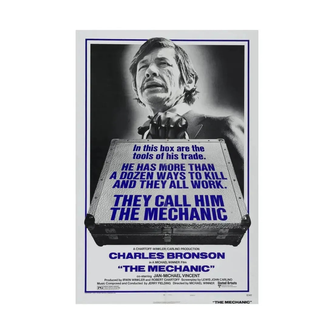 THE MECHANIC 1972 - Paper Movie Poster - The Sticker Space