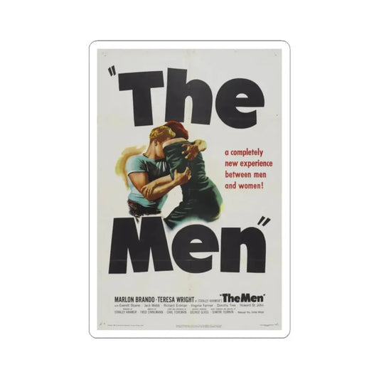 The Men 1950 Movie Poster - STICKER Vinyl Kiss-Cut Decal 2 Inch White - The Sticker Space