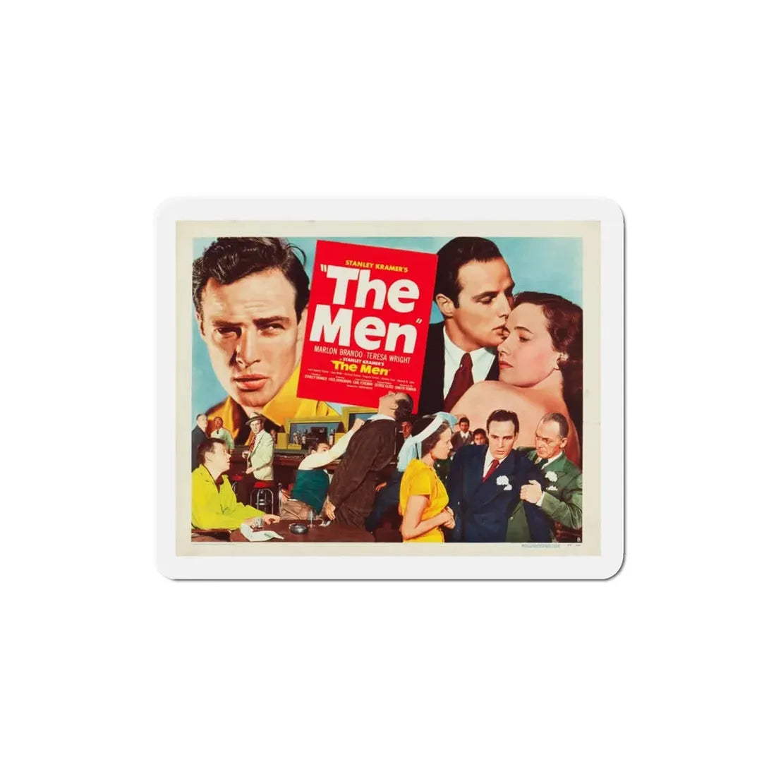 The Men 1950 v2 Movie Poster Refrigerator Magnet 4 Inch - The Sticker Space