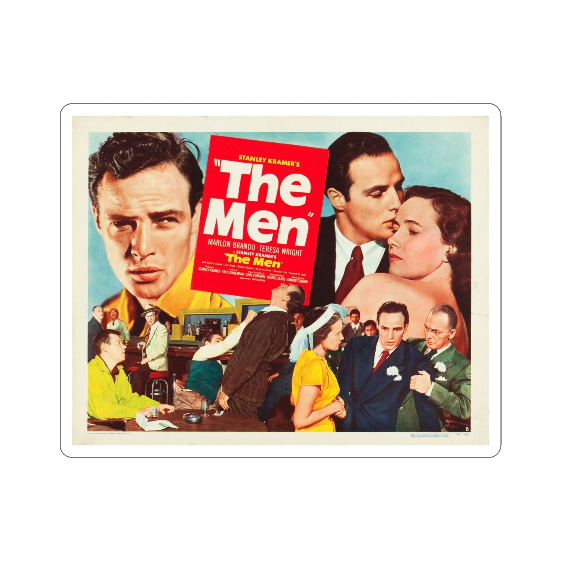 The Men 1950 v2 Movie Poster STICKER Vinyl Die-Cut Decal-5 Inch-The Sticker Space