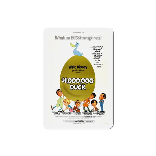 The Million Dollar Duck 1971 Movie Poster Refrigerator Magnet 2 Inch - The Sticker Space