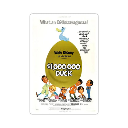 The Million Dollar Duck 1971 Movie Poster STICKER Vinyl Die-Cut Decal 3 Inch - The Sticker Space