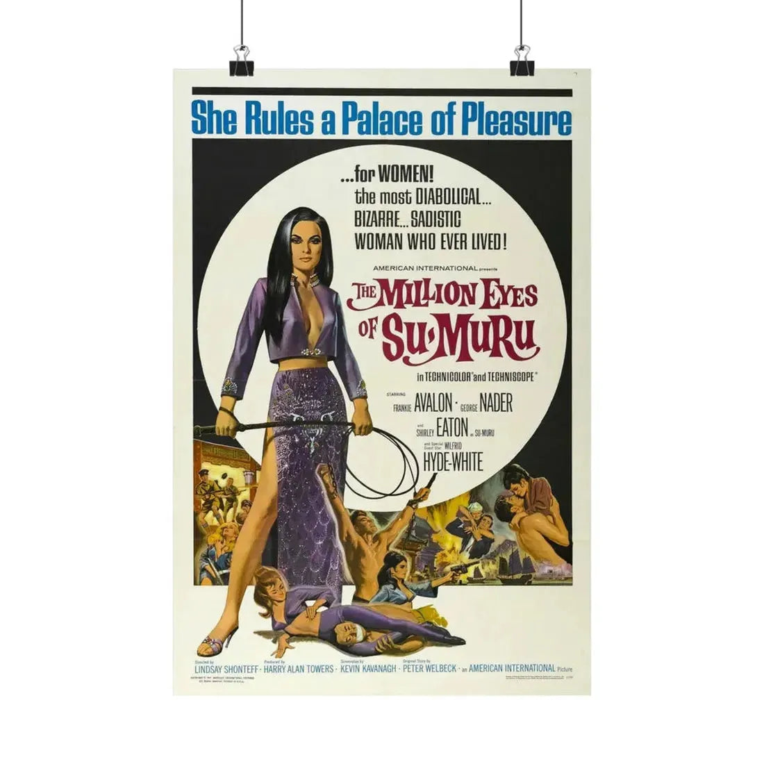 THE MILLION EYES OF SU-MURU 1967 - Paper Movie Poster 12″ x 18″ Matte - The Sticker Space