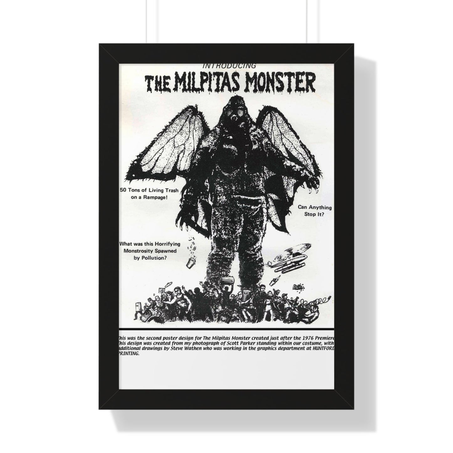 THE MILPITAS MONSTER 1976 - Framed Movie Poster-16″ x 24″-The Sticker Space