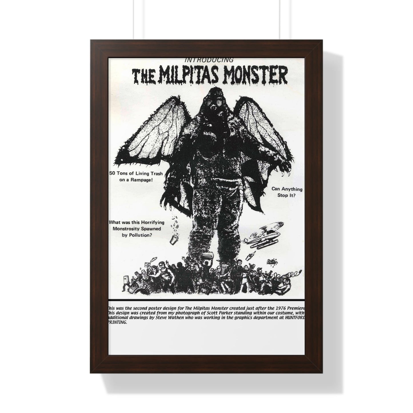 THE MILPITAS MONSTER 1976 - Framed Movie Poster-16″ x 24″-The Sticker Space