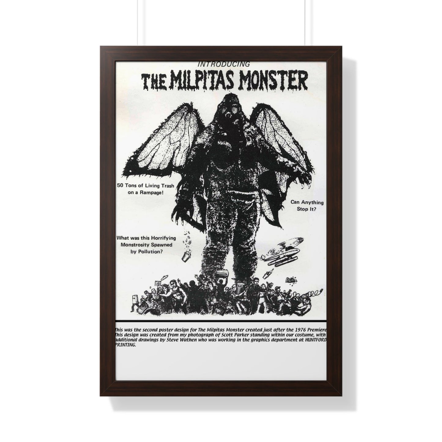 THE MILPITAS MONSTER 1976 - Framed Movie Poster-20" x 30"-The Sticker Space