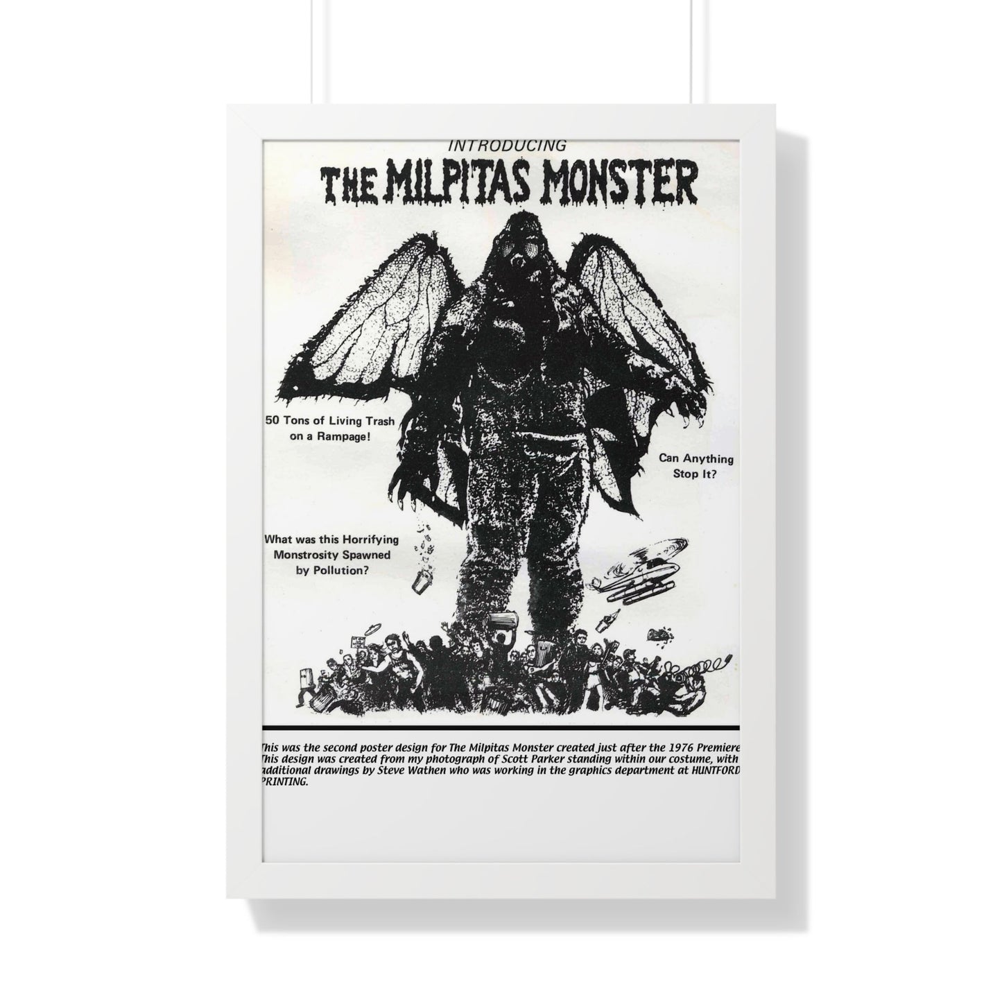 THE MILPITAS MONSTER 1976 - Framed Movie Poster-20" x 30"-The Sticker Space