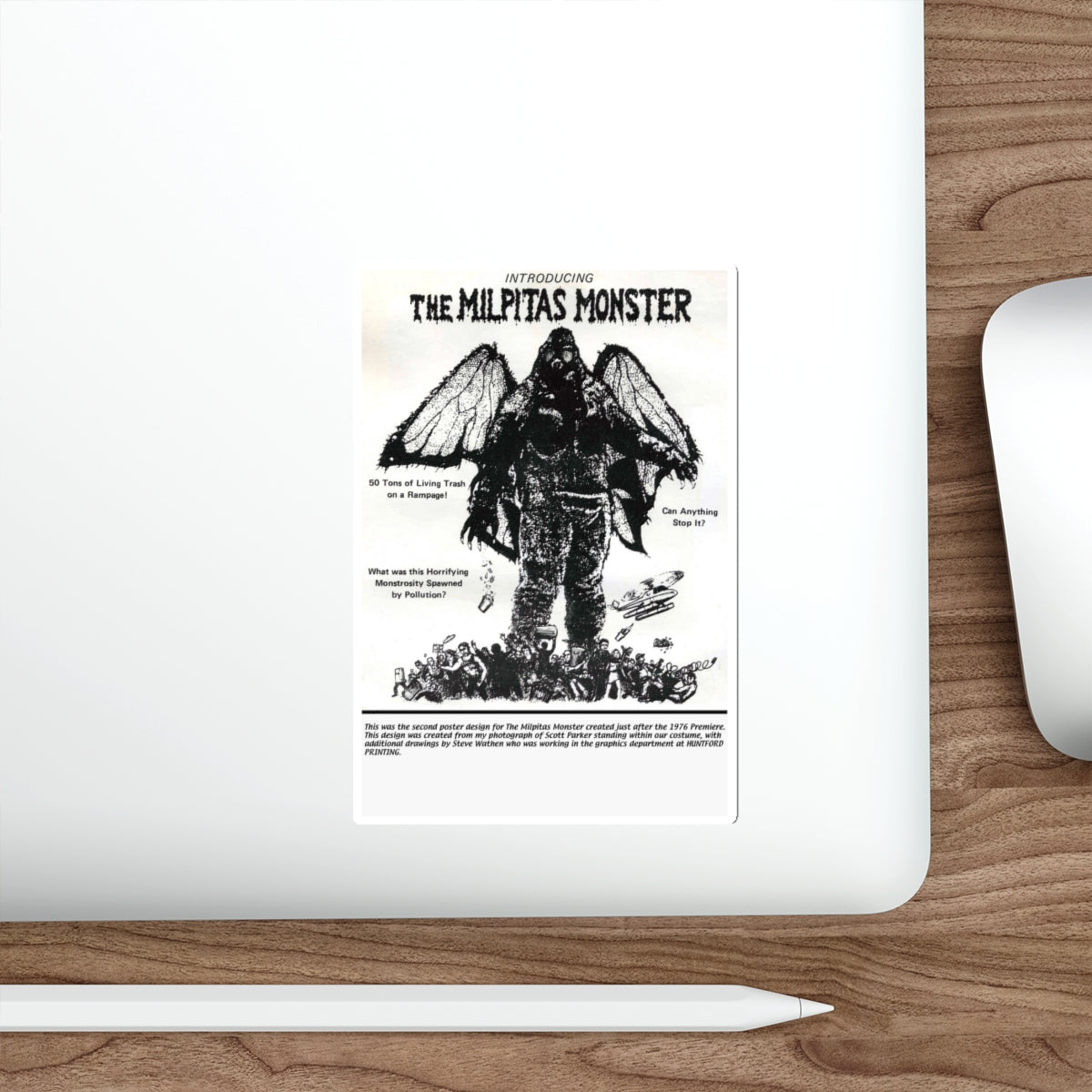 THE MILPITAS MONSTER 1976 Movie Poster STICKER Vinyl Die-Cut Decal-The Sticker Space