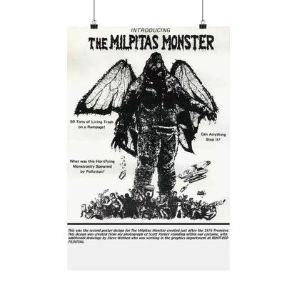 THE MILPITAS MONSTER 1976 - Paper Movie Poster 16″ x 24″ Matte - The Sticker Space