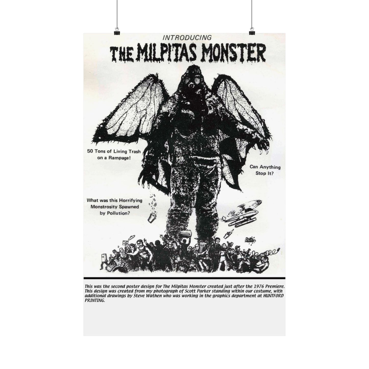 THE MILPITAS MONSTER 1976 - Paper Movie Poster-24″ x 36″-The Sticker Space